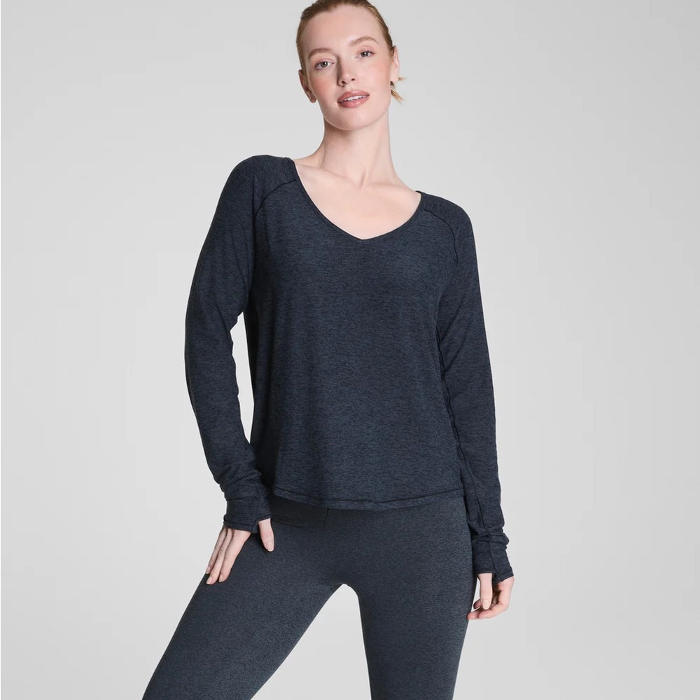 SPANX SoftStretch V-Neck Long Sleeve Top